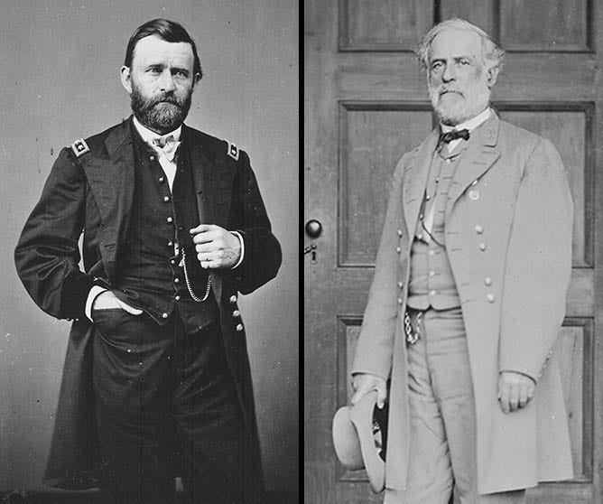 General Ulysses S. Grant and General Robert E. Lee, courtesy National Archives