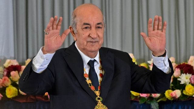Algerian President Abdelmadjid Tebboune