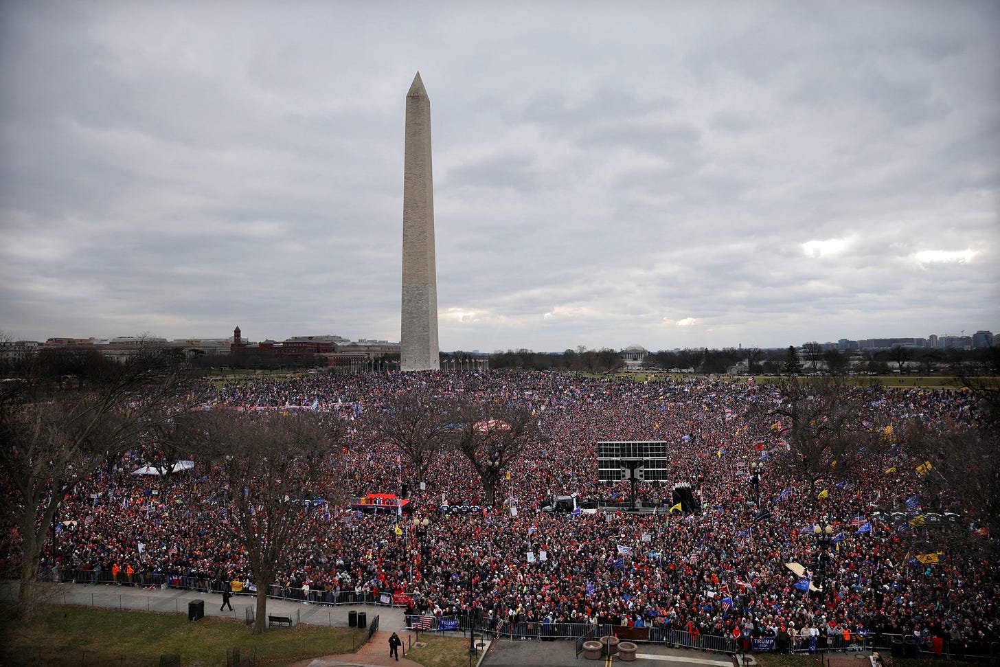 May be an image of monument and crowd