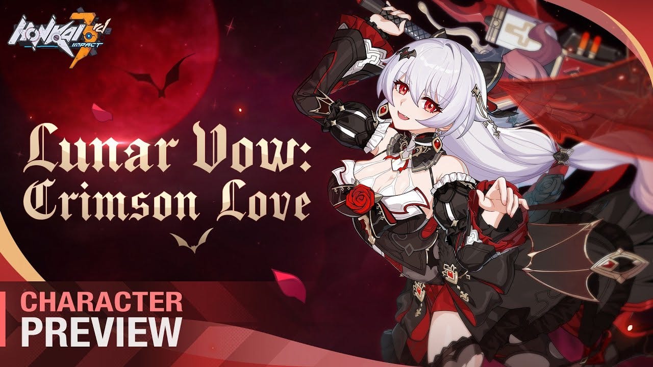 Lunar Vow: Crimson Love Battlesuit Preview - Honkai Impact 3rd - YouTube