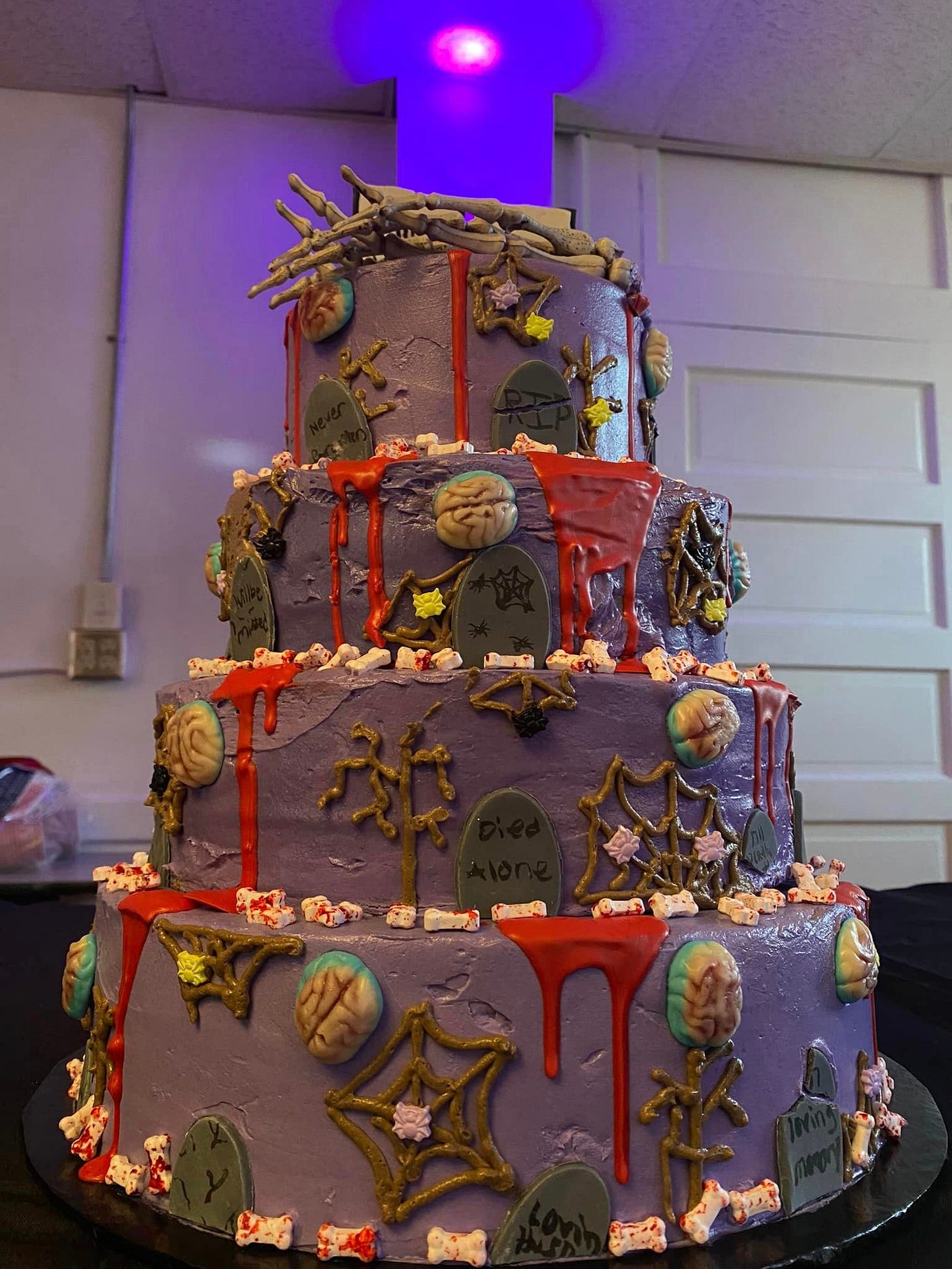 May be an image of wedding cake