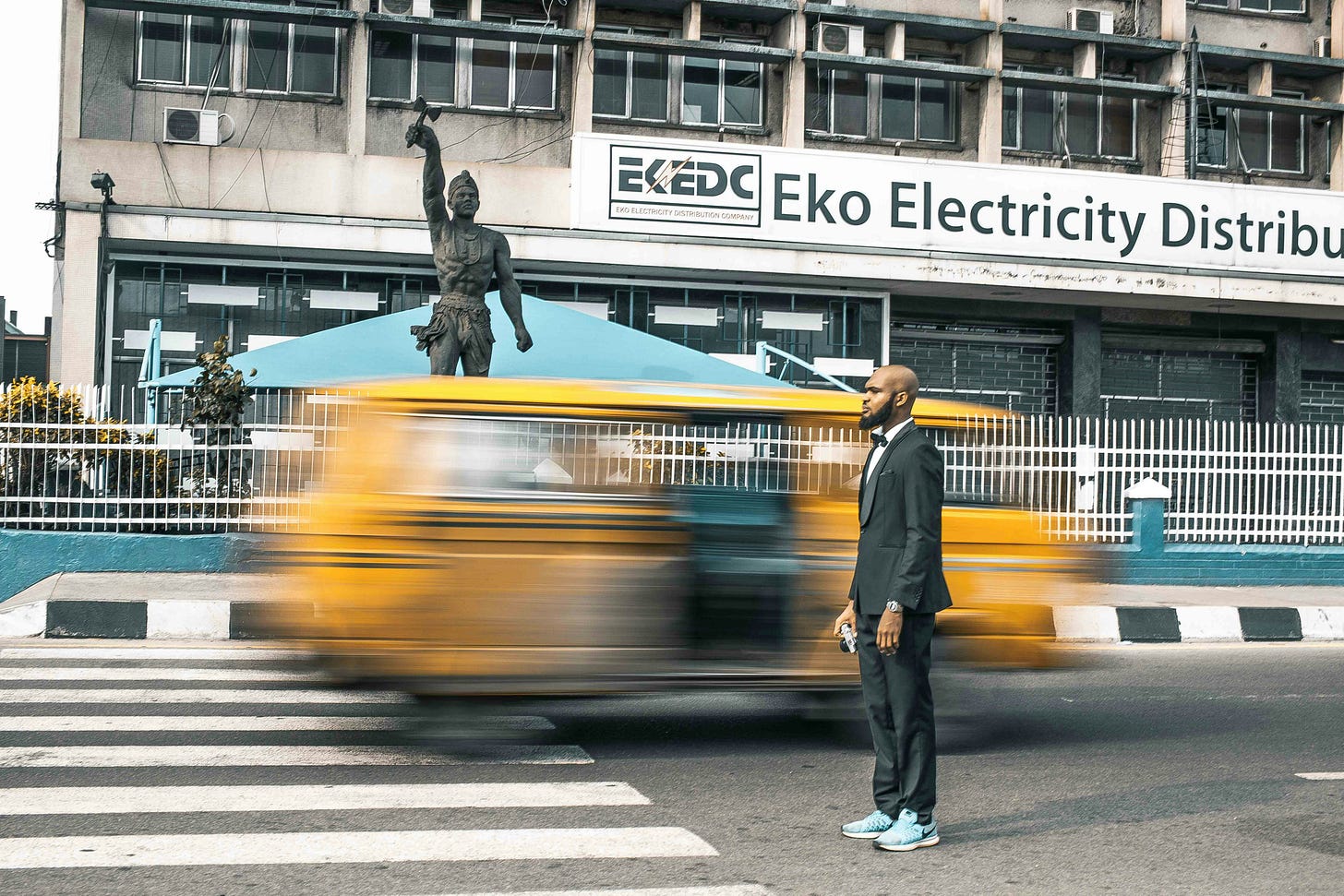 A busy street in Lagos, Nigeria