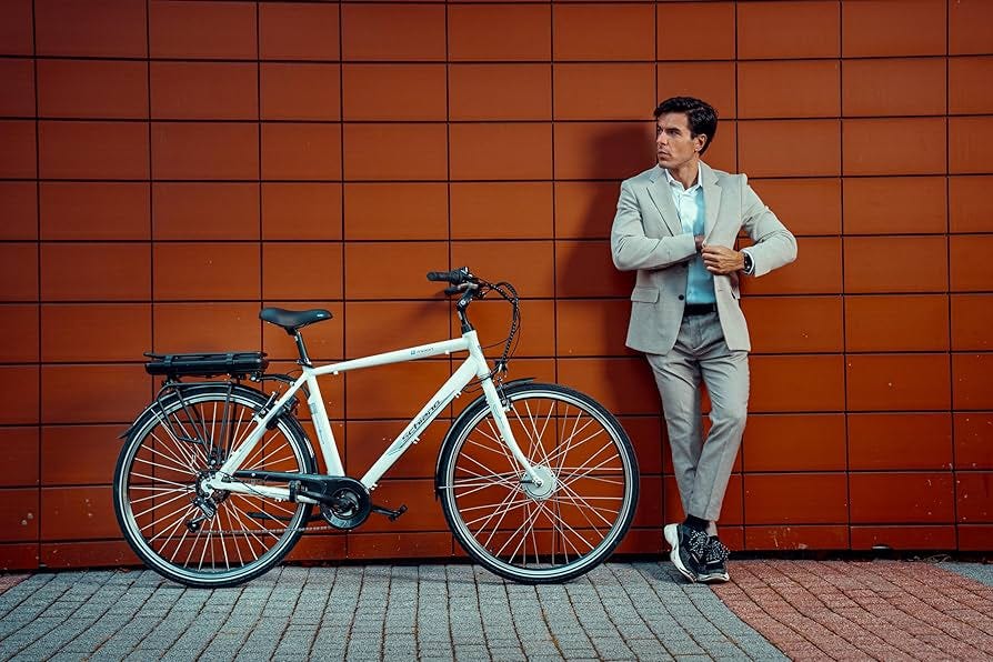 F.lli Schiano E- Moon Bicicleta eléctrica, Hombres, Blanco, 28" :  Amazon.es: Deportes y aire libre