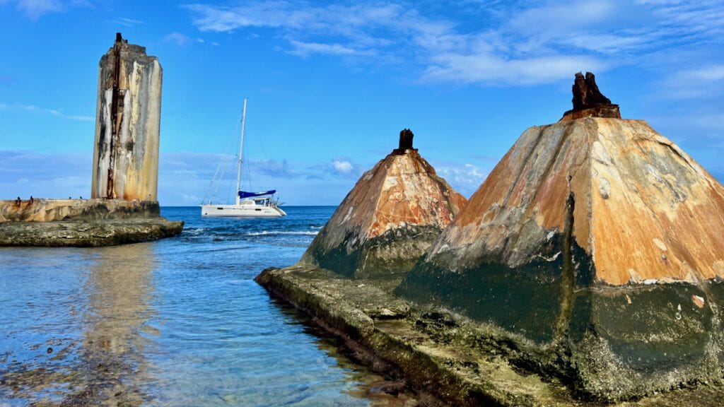 Roam moored off Makatea