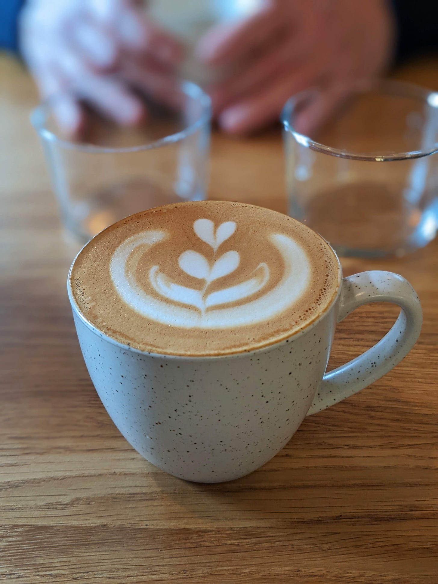 Flat white with latte art