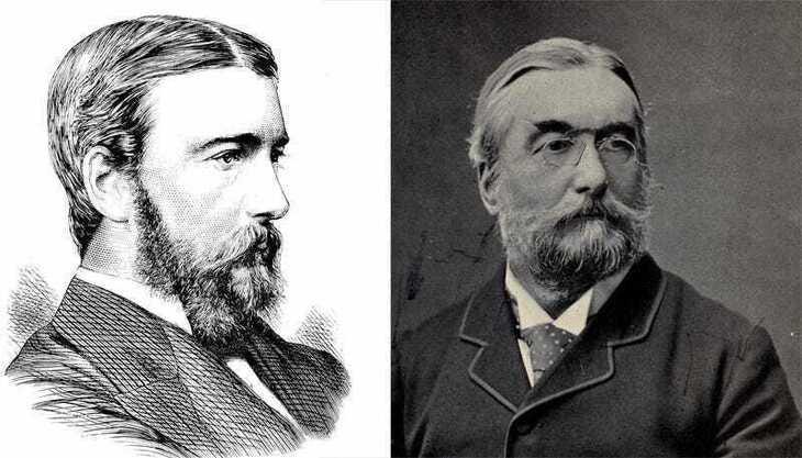 Two headshots of a bearded man