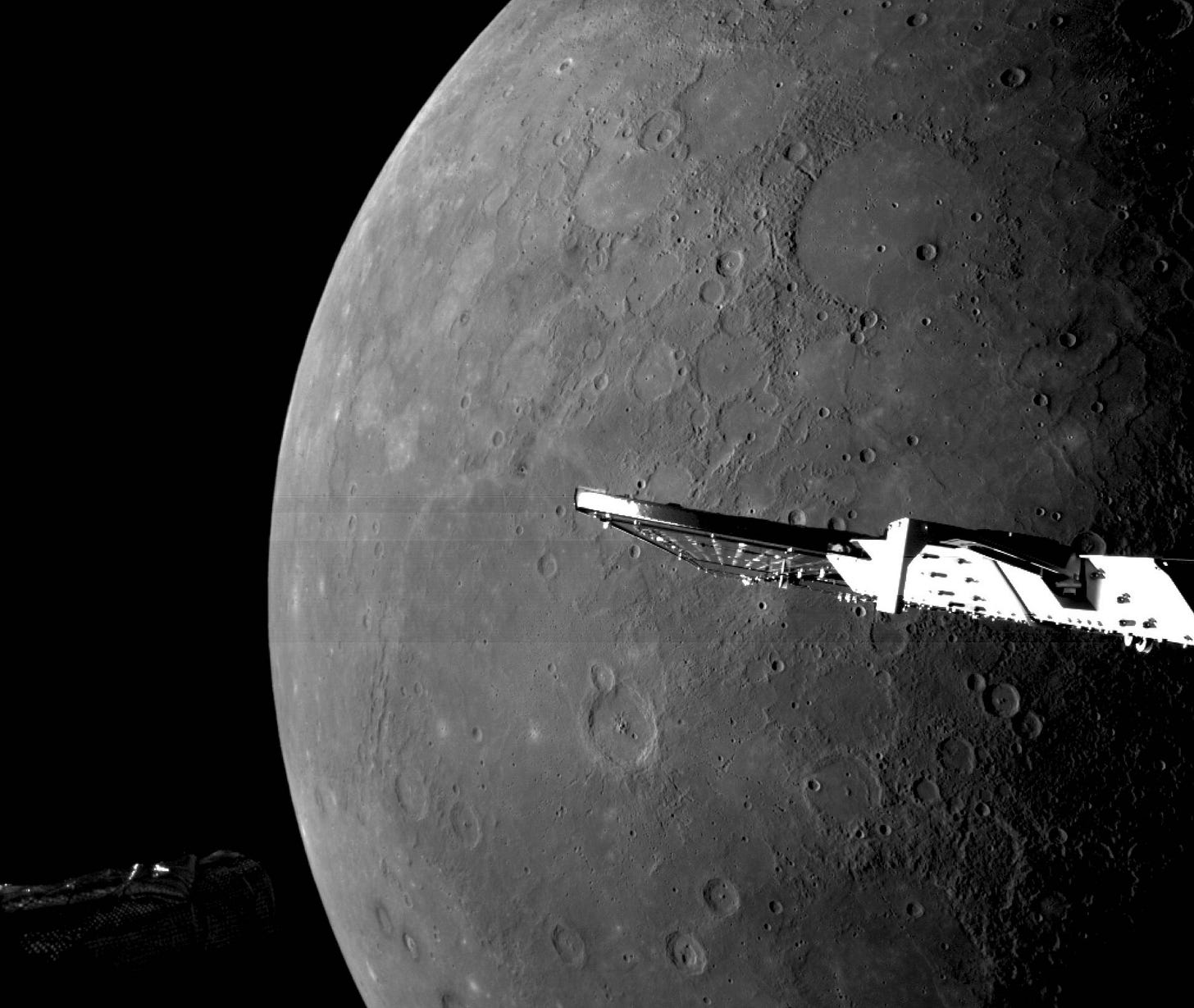 Mercury's sunlit north viewed by M-CAM 1 - ESA/BepiColombo/MTM