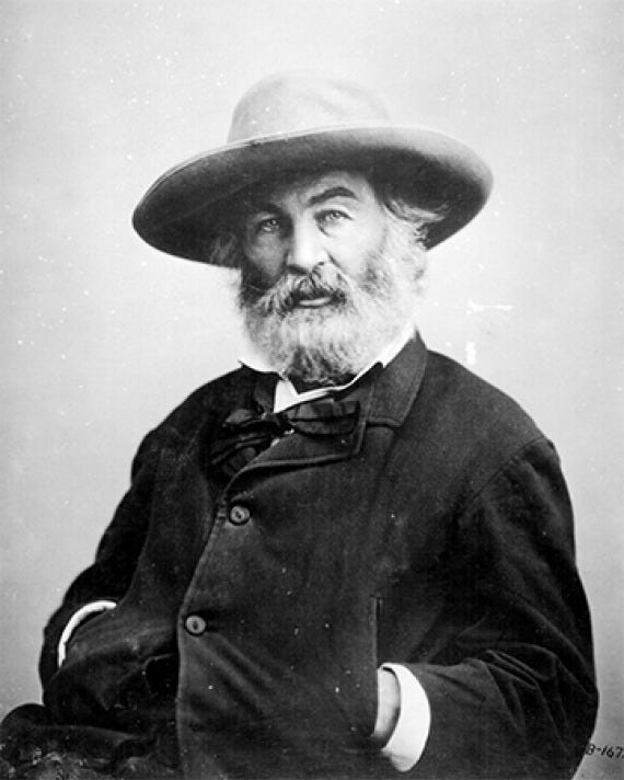 American poet, journalist, and essayist Walt Whitman.