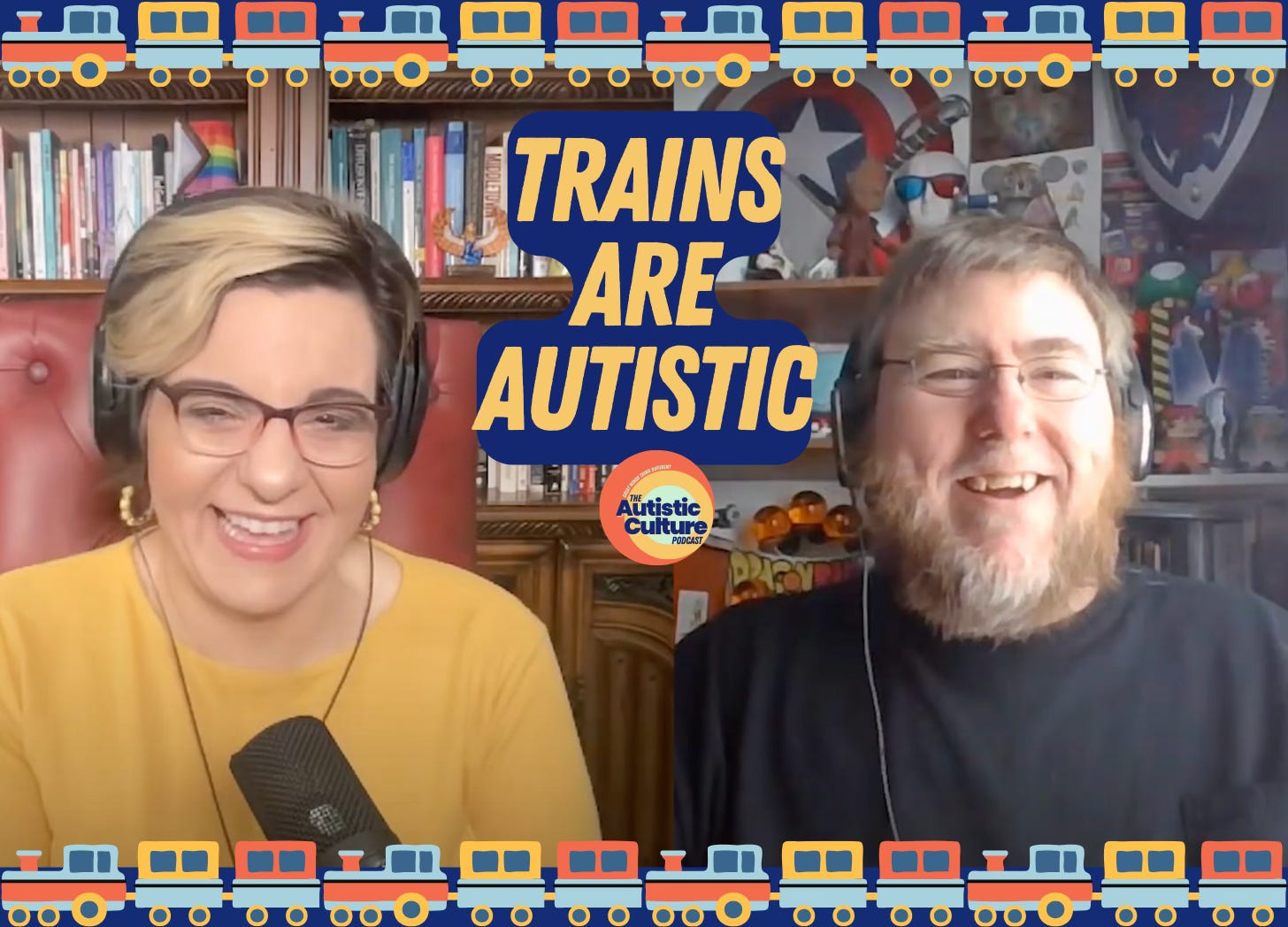 Autistic podcast hosts Matt and Angela discuss. Autism podcast | Thomas the Tank Engine has introduced its first Autistic train, and of course, it’s a brake car!