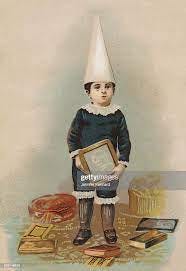 Victorian Illustration of a Boy Wearing a Dunce Cap News Photo - Getty  Images