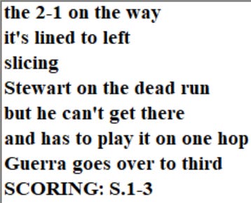 Diamond Mind Baseball Play By Play