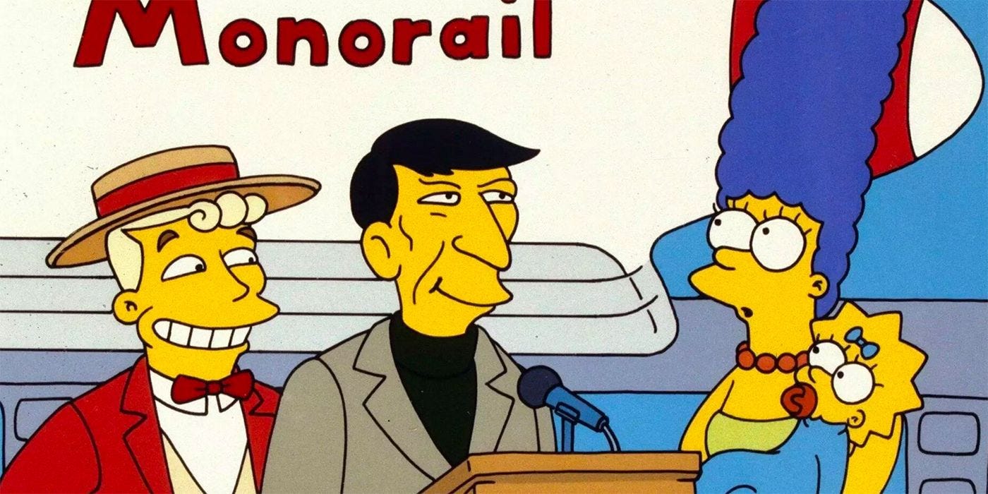 The Simpsons' "Marge vs. The Monorail" Personifies the Show's Golden Age