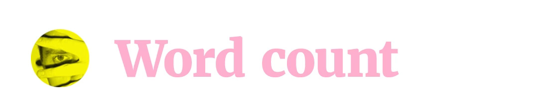 A header image saying 'Word Count'