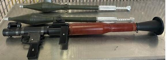 Rocket-propelled grenade launcher & grenades seized at US Border