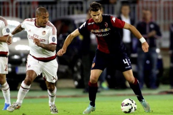 ac milan beats cagliari serie a soccer 2015