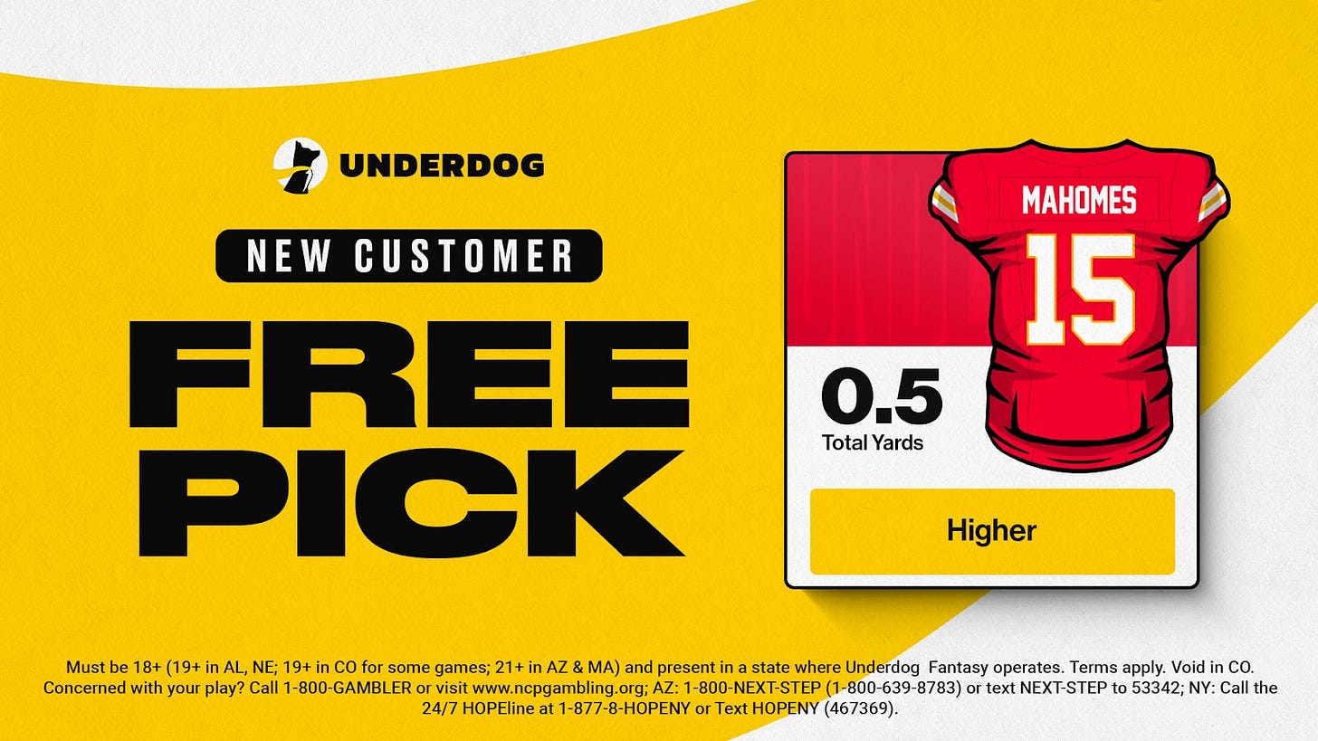 Underdog free pick