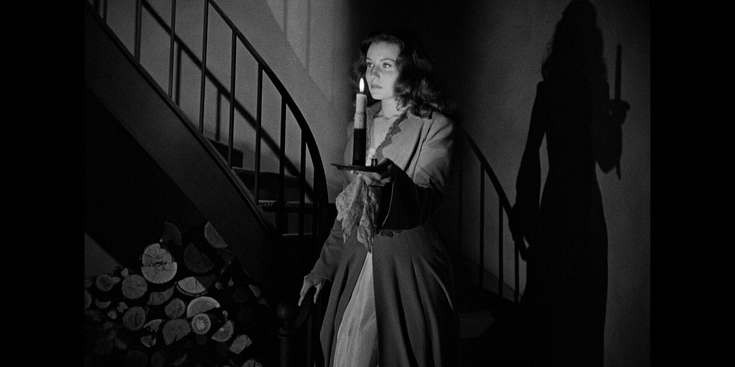 The spiral staircase, iconic in the movie by Robert Siodmak