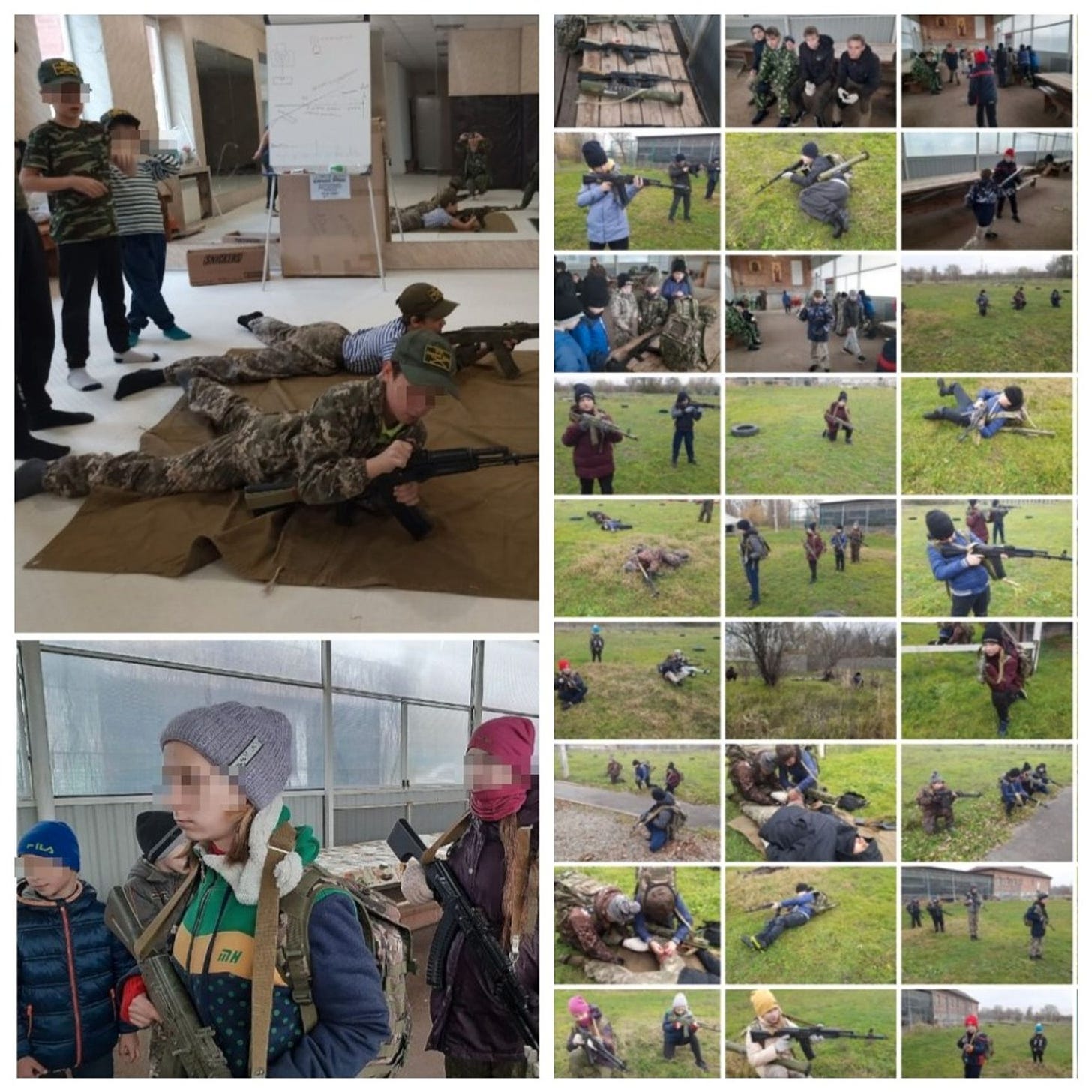 What do children do in the Cossack camp