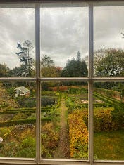 A photo of an autumn view, from the window of the Suffolk Food Museum