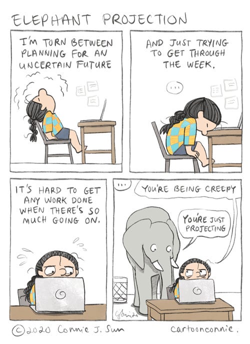 elephant comic, comics, illustration, comic strip, webcomic by connie sun, cartoonconnie
