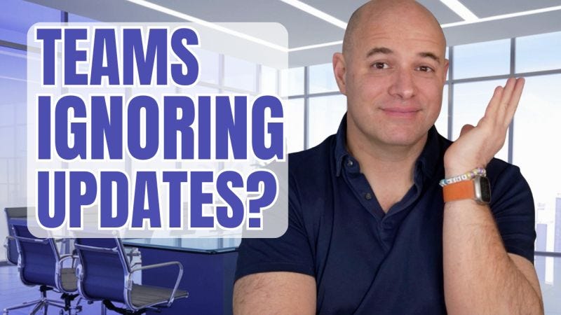 Teams ignoring updates? Image of Ross Webb looking at the camera