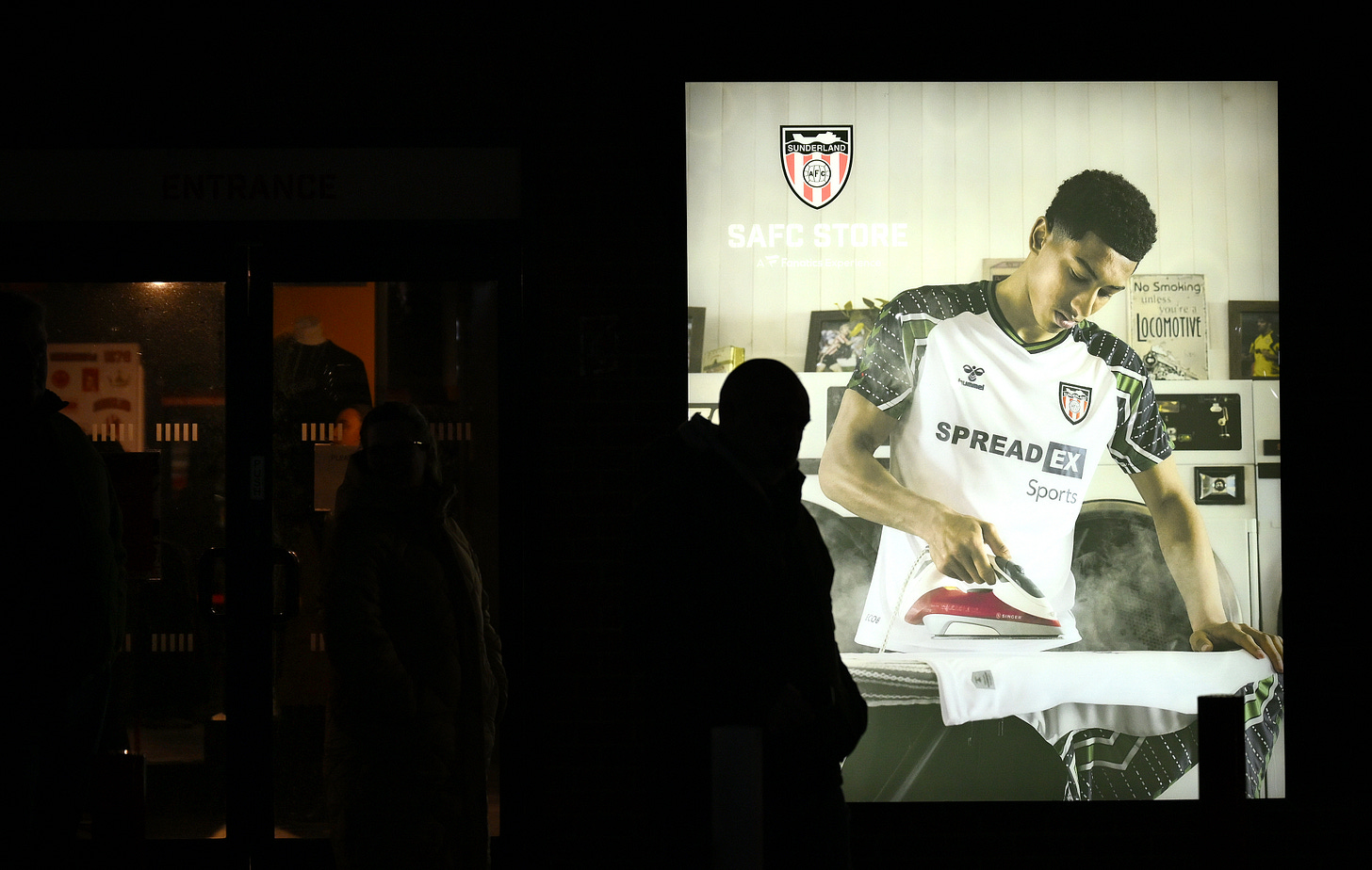 Jobe Bellingham on an advert outside the Stadium of Light.