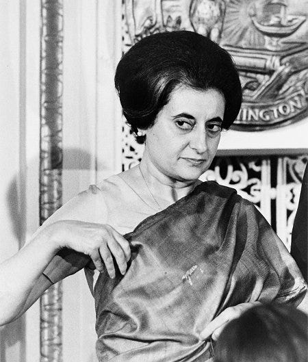 Indira Gnadhi en 1966