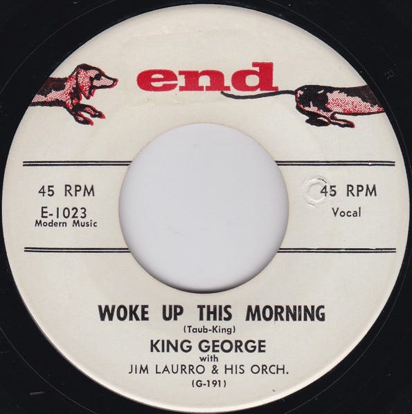 King George With Jim Laurro & His Orch. – Woke Up This Morning / Jive Train  (1958, Vinyl) - Discogs