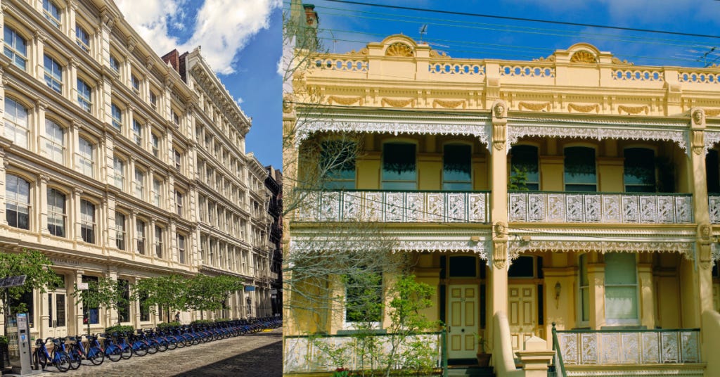 This image has an empty alt attribute; its file name is Cast-iron-ornament-in-SoHo-New-York-City-and-right-in-Melbourne-Australia-1024x536.png This image has an empty alt attribute; its file name is Cast-iron-ornament-in-SoHo-New-York-City-and-right-in-Melbourne-Australia-1024x536.png