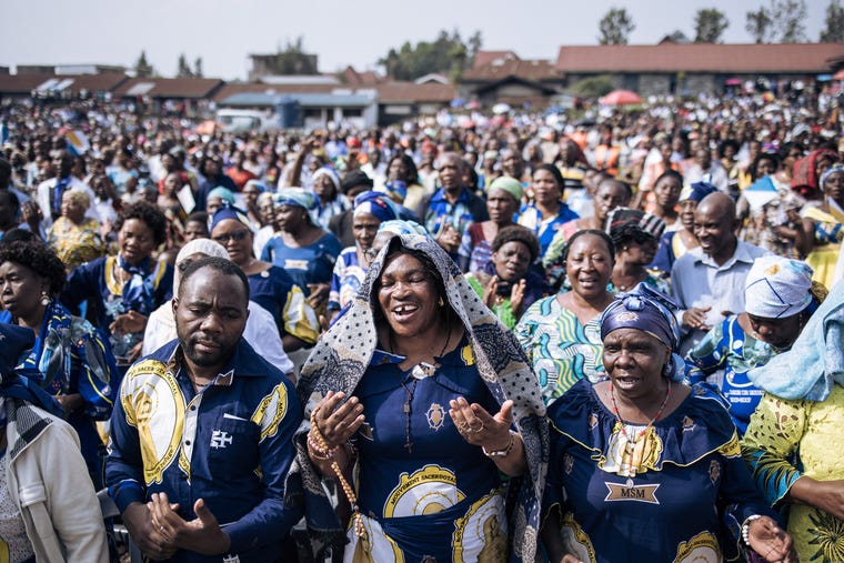 Catholic parishioners in The Democratic Republic of the Congo.