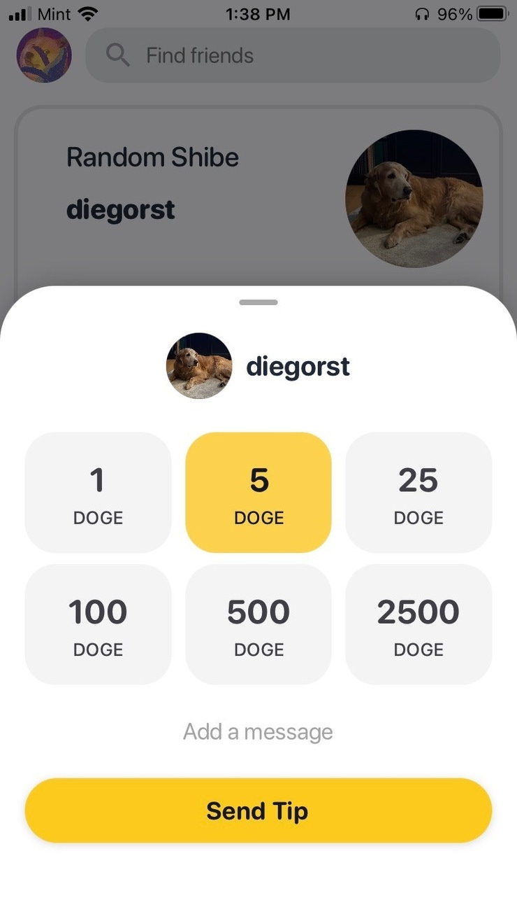 MyDoge has teased the possibility that it will add 4.20 and 69 Doge as default tipping options