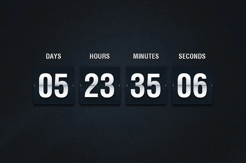 Countdown to a stealth startup’s product launch, symbolizing strategic timing.