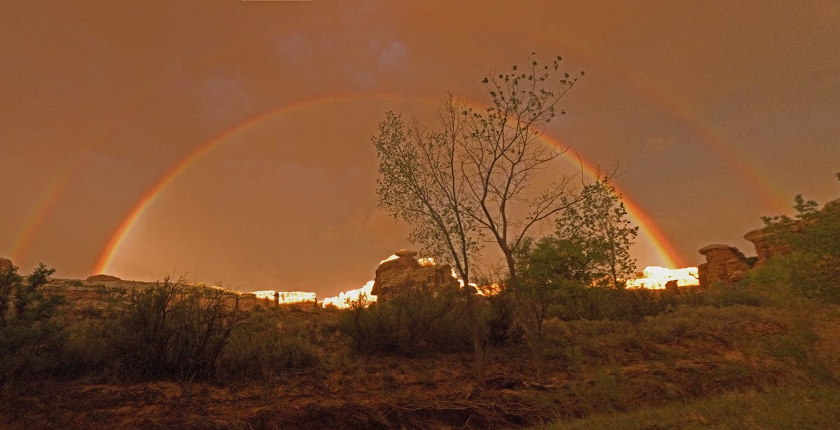 Rainbow above Peekaboo Camp