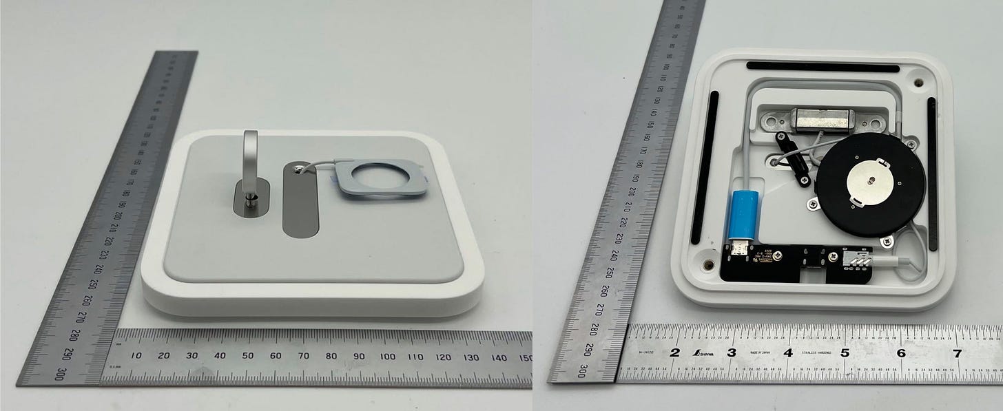FCC photos show the top and bottom of Apple's retail watch charging dock.