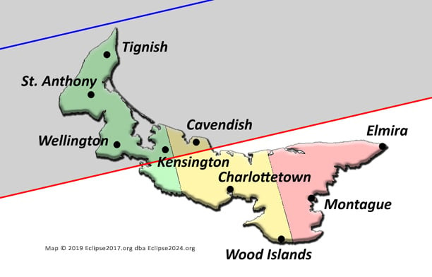 Prince Edward Island Eclipse viewing information for the Great North  American Eclipse of April 8, 2024 | eclipse2024.org