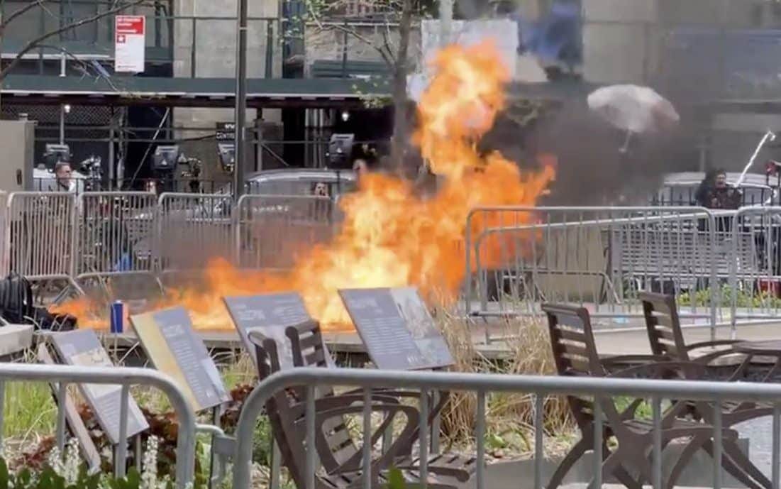 Man sets himself on fire outside Donald Trump trial court