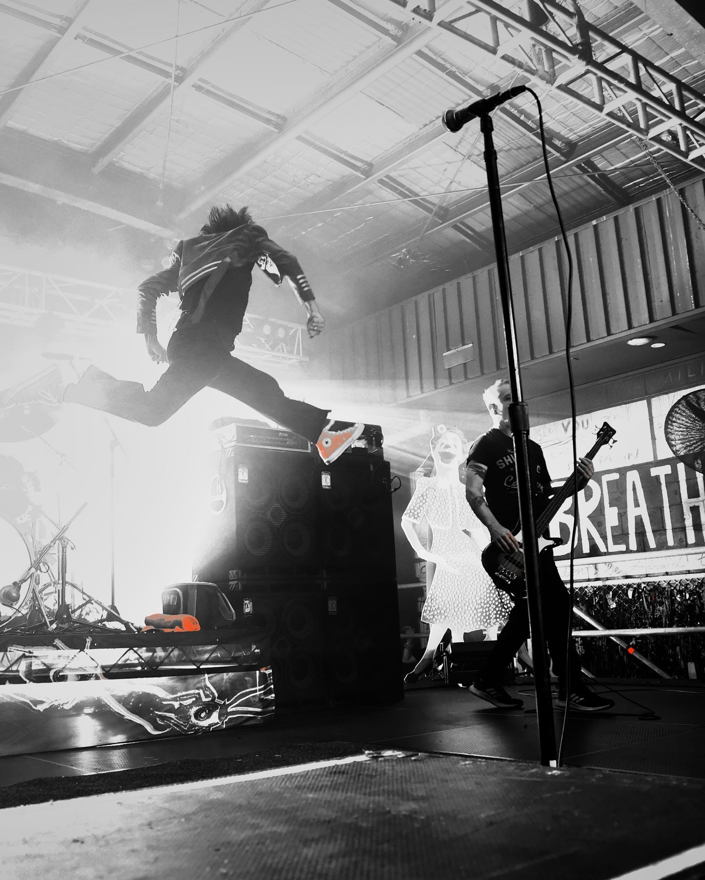 Photo by Grant T on September 23, 2024. May be a black-and-white image of concert.