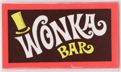A Willy Wonka bar logo