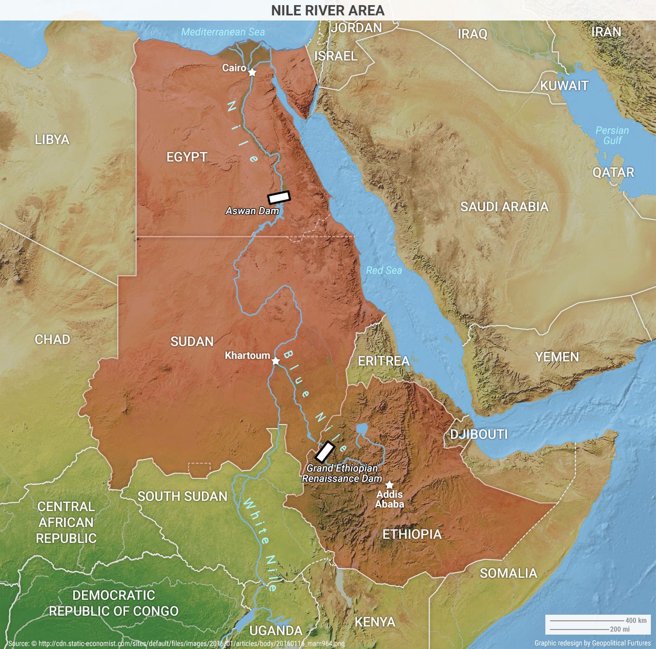 Map Nile River Africa - Share Map