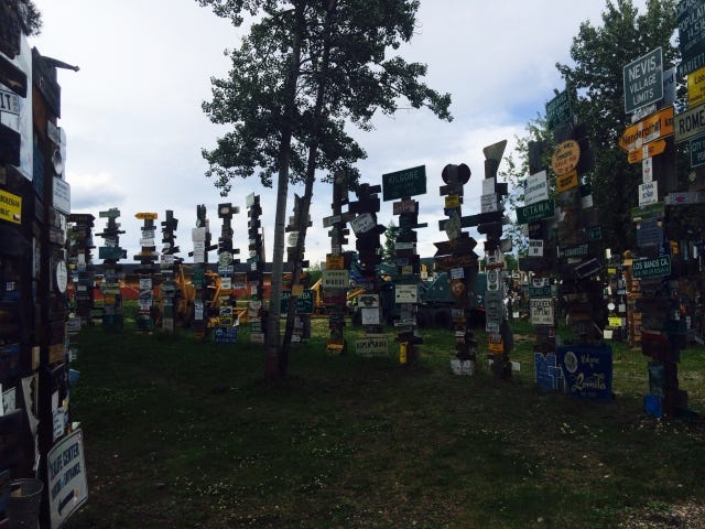 Sign Forest, Watson Lake, Yukon. Photo by Andrew Mackay