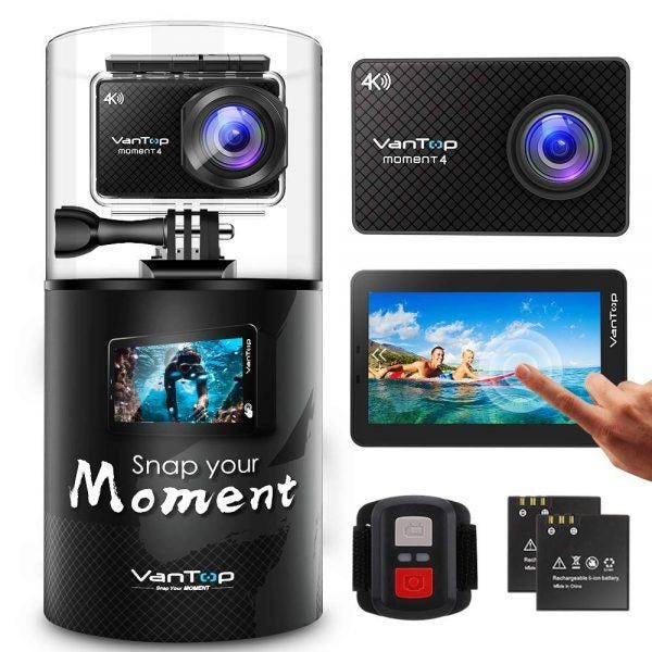 VanTop Moment 4K Sports action camera accessories 2019 hottest holiday gift ideas