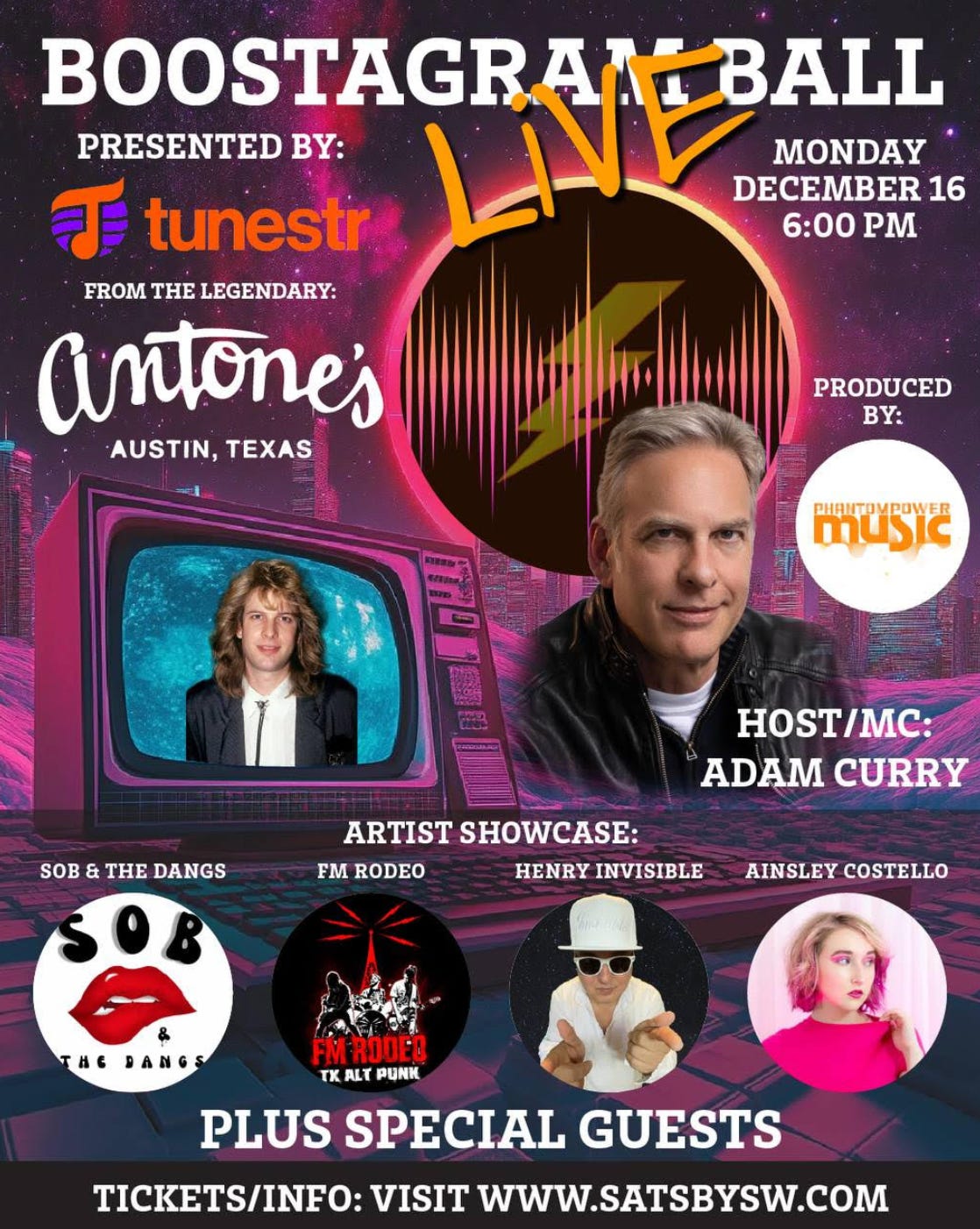 Adam Curry's Boostagram Ball LIVE at Antone's on December 16, 2024! Get your tickets: https://antonesnightclub.com/tm-event/adam-currys-boostagram-ball-live/