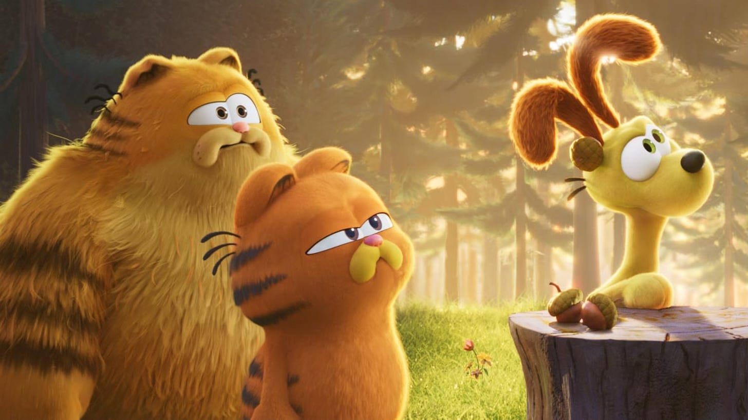 Frame from the film The Garfield Movie