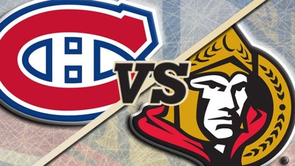 montreal canadians vs ottawa senators nhl 2015