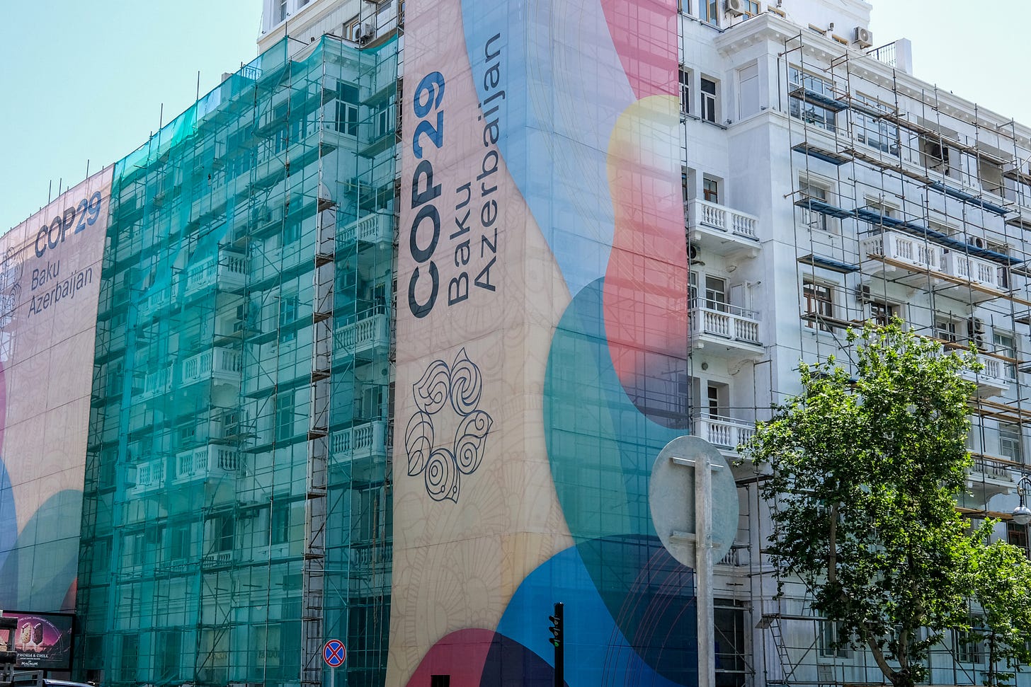 A building is under construction on June 14 in preparation for the upcoming COP29 climate summit in Baku, Azerbaijan. Credit: Aziz Karimov/Getty Images