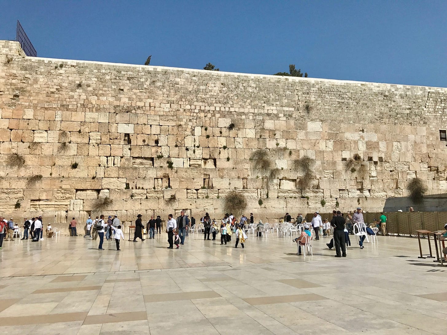 The Wailing Wall or Western Wall in Jerusalem