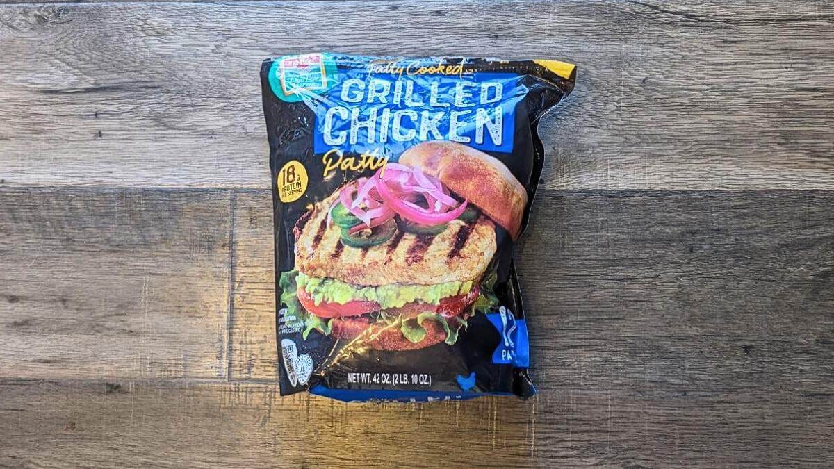 A bag of Don Lee Farms chicken patties.