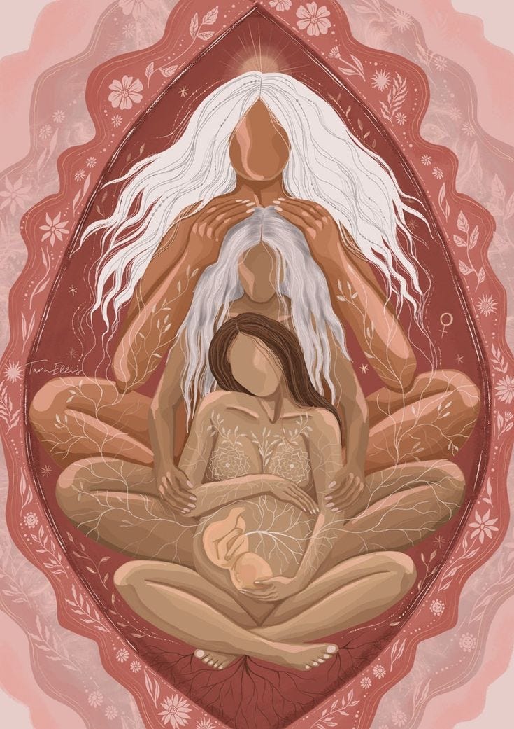 ANCESTRAL HEALING Fine Art Print Grandmother Mother Child Baby Generational  Doula Gift Illustration Poster Wall Art Decor Spiritual Birth - Etsy Canada