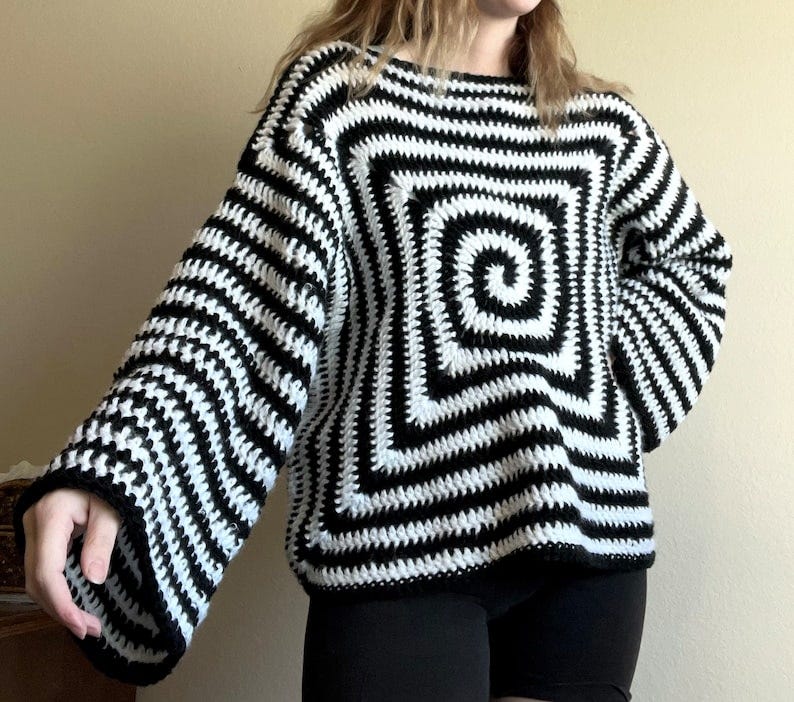 Hypnotic Spiral Sweater: Crochet Pattern image 5