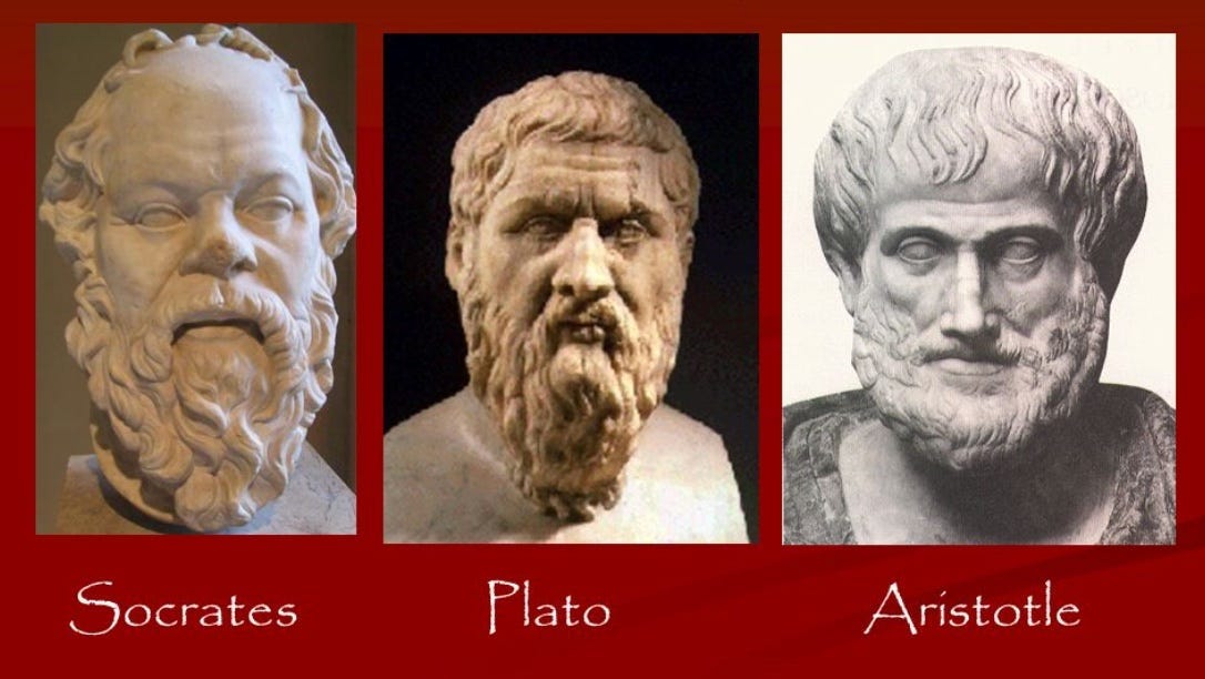 Socrates, Plato, Aristotle. I suggest, as humbly as I can, that… | by  Michael Sidiropoulos | Medium